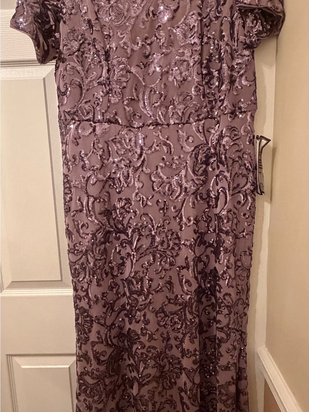 Alex Evenings Lavender Sequin Maxi Skirt